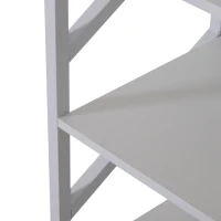 HOMCOM® Standregal Aktenregal Bücherregal Lagerregal Aufbewahrungsregal Weiß 60 x 40 x 96,5 cm(m-6)