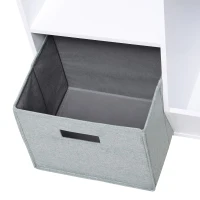 HOMCOM® Aufbewahrungsregal mit 5 Fächern Standregal Spielzeugregal 2 Schubladen MDF Weiß(m-10)