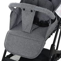 HOMCOM® Kinderwagen Faltbarer Buggy Babyschale Babywanne 0-36 Monate Grau(m-10)
