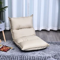 HOMCOM Sitzkissen verstellbare Rückenlehne 55 x 45 x 67 cm Creme(m-2)