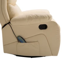 HOMCOM® Massagesessel Vibrations- und Heizfunktion Beige(m-8)
