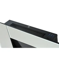 HOMCOM® Wandkamin | Elektrokamin | Inkl. Fernbedienung | 900 / 1800 W | 66 x 52 x 10,7cm | Silber(m-7)