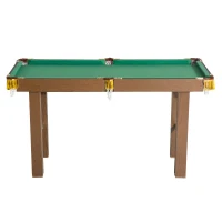 HOMCOM® Billardtisch Mini Billard Tisch Pool mit Kugeln Zubehör 123,5x66,5cm(m-4)