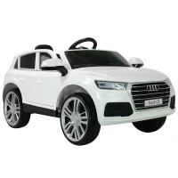 HOMCOM® Audi Q5 Elektro Kinderauto MP3 Radio USB 116 x 75 x 56 cm Weiß(m-1)