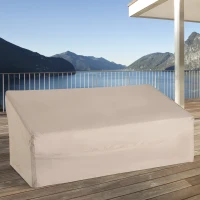 Outsunny® Abdeckung Gartenmöbel Schutzhülle 3er Sofa Beige(m-1)
