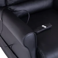 HOMCOM® Massagesessel mit Wärmefunktion  Aufstehsessel für Senior Liegefunktion Schwarz(m-8)