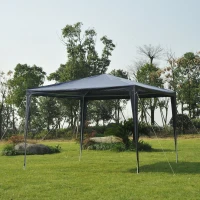 Outsunny® Pavillon Partyzelt 3x3m blau(m-1)