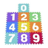 HOMCOM® 10 Stück Puzzlematte Zahlen Matte Kinder Spielmatte Kinderteppich 26-teiliges Set(m-3)