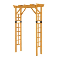 Outsunny Rosenbogen Torbogen Rankgitter Pergola Spalier Tannenholz(m-4)