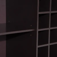 HOMCOM Weinschrank Küchenschrank 12 Flaschen mit Tablett Kaffeebraun(m-7)