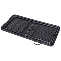 Outsunny® Klapptisch Campingtisch Falttisch Picknicktisch Faltbar Tragbar Metall Schwarz(m-8)