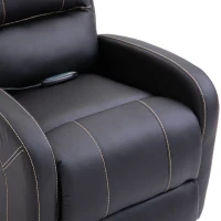 HOMCOM® Massagesessel mit Fußstütze und Heizfunktion | Relaxsessel | Braun | 70 x 93 x 100 cm(m-6)