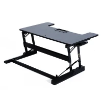 HOMCOM® Aufsatz Schreibtisch schwarz Erhöhung höhenverstellbar(m-4)