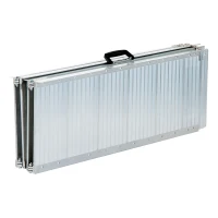 HOMCOM® Auffahrrampe Rollstuhlrampe Klappbar Teleskoprampe Silber L183 x B72cm(m-4)