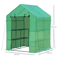 Outsunny® Treibhaus Gewächshaus Blumenregal Frühbeet Tomatenhaus Pflanzenhaus für Garten(m-3)