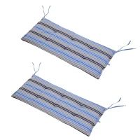 Outsunny Polyester Set Of 2 Swing Chair Cushion Blue Stripes(m-10)