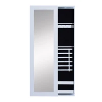 HOMCOM® Schmuckschrank Spiegelschrank weiß(m-1)