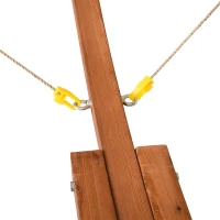 Outsunny® hängemattengestell holz Hängematte mit Gestell Sonnenliege Gartenliege Sonnendach Lärche 180kg(m-10)