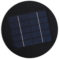 Outsunny® Solar Gartenlaterne mit LED Laterne Wegleuchte 91/200 Lumen H170cm Schwarz(m-9)