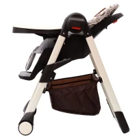 Kinderhochstuhl Treppenhochstuhl Babyhochstuhl Kinderstuhl verstellbar mit Korb(m-7)