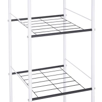 HOMCOM® Kleiderständer Garderobenständer Wäscheständer Kleiderstange Regal Metall Weiß 122 x 42,5 x 151 cm(m-9)