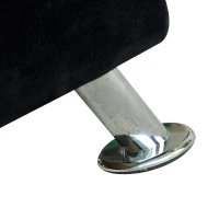 HOMCOM Chaiselongue Sofa Relaxliege Recamiere Chesterfield schwarz(m-7)