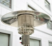 Outsunny® Edelstahl Gas-Heizstrahler / Heizpilz 5 - 12KW(m-3)