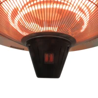 Outsunny® Deckenheizstrahler Heizstrahler 1800W Silber Φ50 x H24cm(m-4)