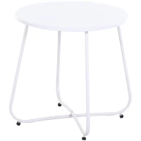 Outsunny® Beistelltisch Couchtisch Wohnzimmertisch Kaffeetisch Metall Grau(m-3)