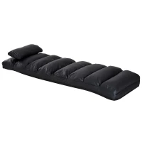 HOMCOM® Schlafsessel Klappmatratze Faltmatratze verstellbar PU 175x56cm Schwarz(m-5)