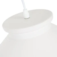 HOMCOM® Vintage Hängelampe | Deckenlampe | 40 W | Metall | ∅37 x 14,5 cm | Weiß(m-6)