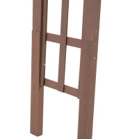 Outsunny® Torbogen Rankgitter Pflanzbogen Rankhilfe Rosenbogen Garten Laubendach Kunstholz WPC Braun 150 x 50 x 200 cm(m-6)