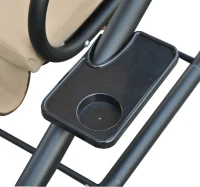 Outsunny Hollywoodschaukel Gartenschaukel mit Sonnendach Liegefunktion Beige(m-2)