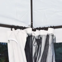 Outsunny® Polyrattan Gartenpavillon inkl. Seitenteile 3x4m(m-8)