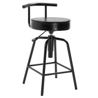 HOMCOM® Barstuhl Barhocker mit Luftdruckfeder höhenverstellbar PU Metallgestell 38 x 43 x (74–82) cm(m-3)