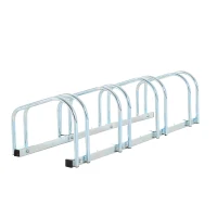 HOMCOM 4er Fahrradständer Radständer Aufstellständer Fahrrad Ständer Stahl verzinkt(m-1)