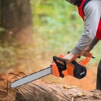 DURHAND® Elektro Kettensäge | Motorsäge | Doppelbremsen | 84 x 27 x 20cm | Orange(m-1)