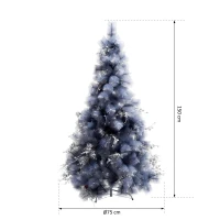 HOMCOM® Künstlicher Weihnachtsbaum | Tannenbaum |  ∅75 x 150 cm | Grau(m-2)