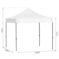 Outsunny® Garten-Pavillon Faltpavillon Festzelt Gartenzelt Höhenverstellbar Heringe Oxford(m-2)