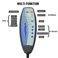 HOMCOM Massagesessel Fernsehsessel Sessel mit Hocker Massage mit Wärmefunktion und Vibration Beige(m-6)