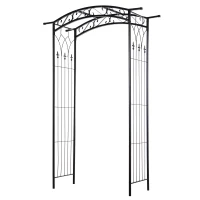 Outsunny® Pflanzbogen Torbogen Rankgitter Rosenbogen Garten Wetterfest H212 cm Metall(m-7)