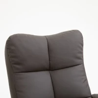 HOMCOM® Massagesessel mit Fußhocker und Heizfunktion | Relaxsessel | Braun | 80 x 86 x 99 cm(m-7)