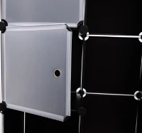 HOMCOM DIY Regalsystem Kleiderschrank Kunststoffregal 180x145x37cm(m-4)