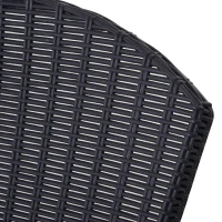 Outsunny® Dreiteiliges Gartenmöbel Set Sitzgruppe Stuhl Kaffeetisch Stauraum PP Schwarz(m-8)