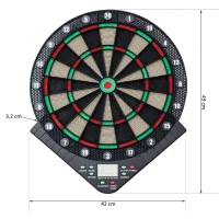 HOMCOM® Elektrische Dartscheibe Dartboard Profi Dart Scheibe 8 Spieler(m-2)
