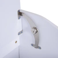 HOMCOM® Badschrank Wäschekorb Truhe Kiste Aufbewahrungsbox mit Deckel MDF Weiß 55 x 34 x 58 cm(m-10)