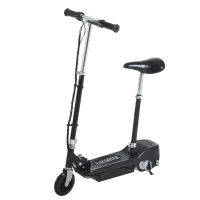 HOMCOM® Elektroroller mit Sitz Tretroller 120W klappbar Schwarz(m-3)