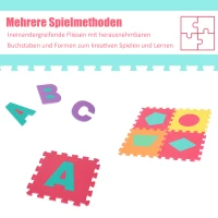 HOMCOM® Puzzlematte Spielmatte Bodenmatte Alphabet 38 Stück 31x31cm(m-4)