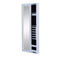HOMCOM® Schmuckschrank Spiegelschrank weiß(m-3)