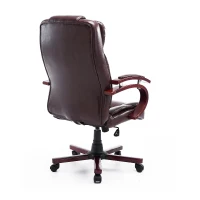 HOMCOM® Chefsessel Kunstleder Sitzhöhe 45-54 cm Braun(m-8)